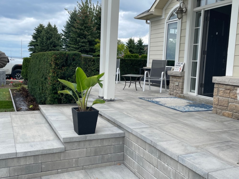 Full Front Hardscape Install