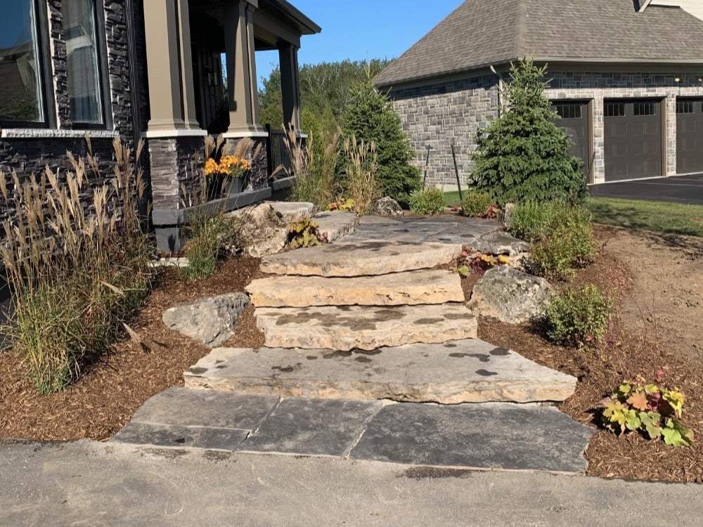 Rustic Jumbo Flag Entrance
