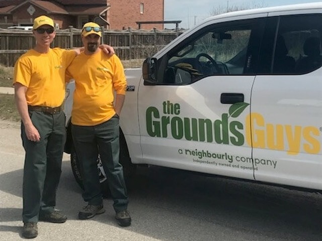 The Grounds Guys having fun