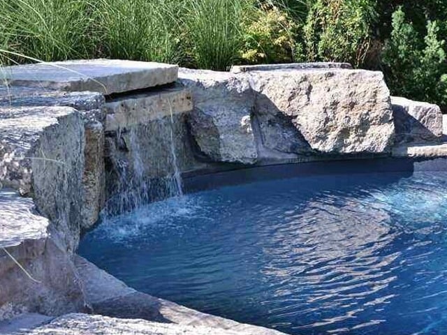 Waterfall into Pool