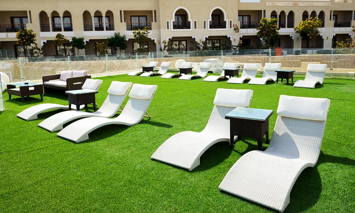tanning beds on artificial lawn business